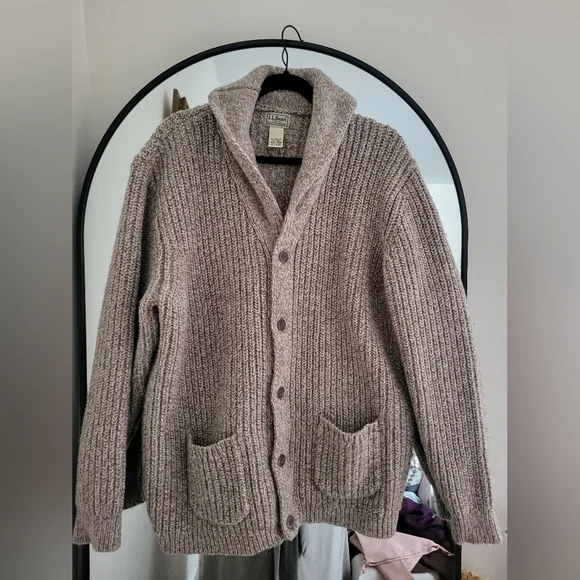 L.L. Bean's Classic Raggwool Cardigan Sweater - Picture 2 of 12